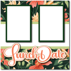 Lunch Date - Printed Premade Scrapbook Page 12x12 Layout