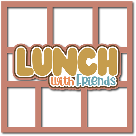 Lunch with Friends - 6 Frames - Scrapbook Page Layered Overlay Kit