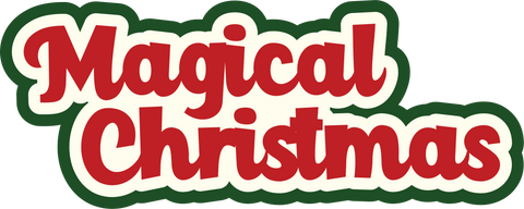 Magical Christmas - Scrapbook Page Title Die Cut
