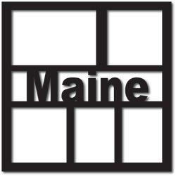 Maine - 5 Frames - Scrapbook Overlay - Digital Cut File - SVG - INSTANT DOWNLOAD