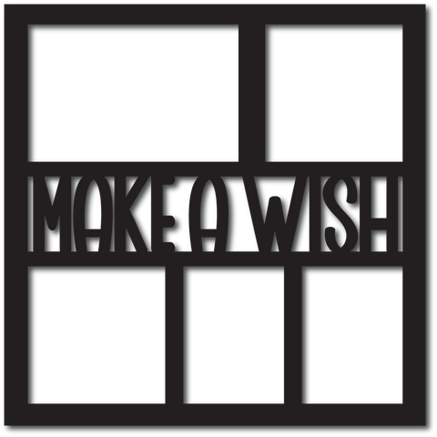 Make a Wish - 5 Frames - Scrapbook Overlay - Digital Cut File - SVG - INSTANT DOWNLOAD