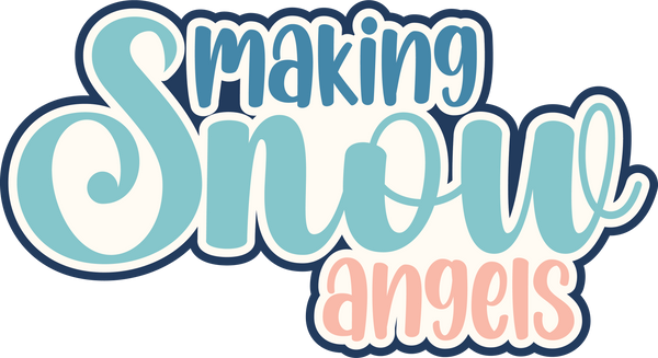 Making Snow Angels - Scrapbook Page Title Sticker