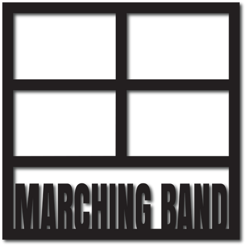 Marching Band - 4 Frames - Scrapbook Overlay - Digital Cut File - SVG - INSTANT DOWNLOAD