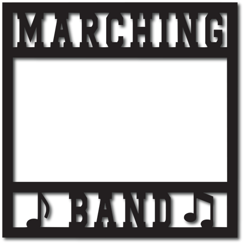 Marching Band - Scrapbook Overlay - Digital Cut File - SVG - INSTANT DOWNLOAD