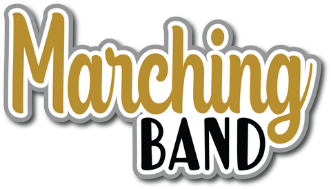 Marching Band - Scrapbook Page Title Die Cut