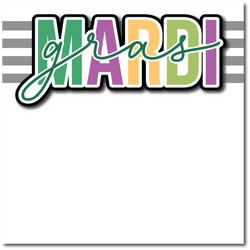 Mardi Gras - Printed Premade Scrapbook Page 12x12 Layout