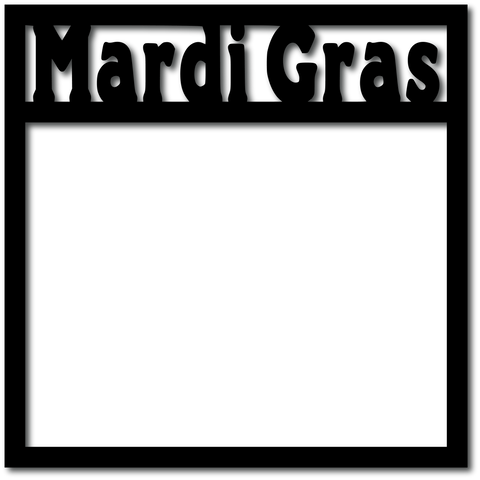 Mardi Gras - Scrapbook Overlay - Digital Cut File - SVG - INSTANT DOWNLOAD