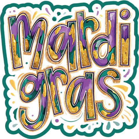 Mardi Gras - Scrapbook Page Title Die Cut