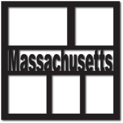 Massachusetts - 5 Frames - Scrapbook Overlay - Digital Cut File - SVG - INSTANT DOWNLOAD