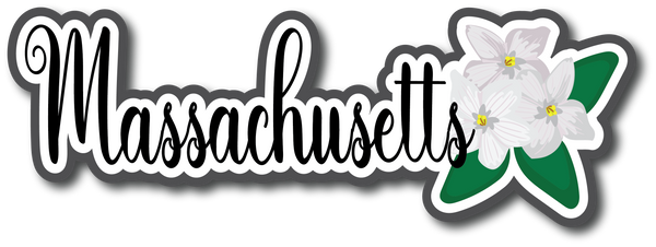 Massachusetts - Scrapbook Page Title Die Cut