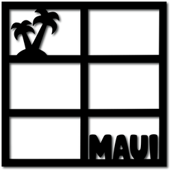 Maui - 6 Frames - Scrapbook Overlay - Digital Cut File - SVG - INSTANT DOWNLOAD