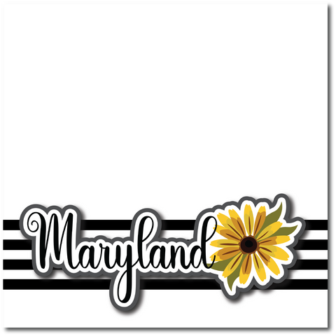 Maryland - Printed Premade Scrapbook Page 12x12 Layout