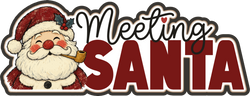 Meeting Santa - Scrapbook Page Title Die Cut