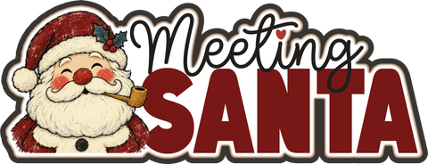 Meeting Santa - Scrapbook Page Title Die Cut