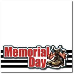 Memorial Day - Printed Premade Scrapbook Page 12x12 Layout