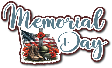 Memorial Day - Scrapbook Page Title Sticker