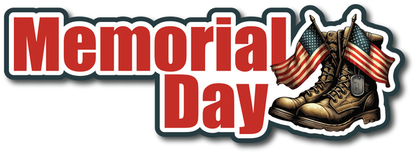 Memorial Day - Scrapbook Page Title Sticker