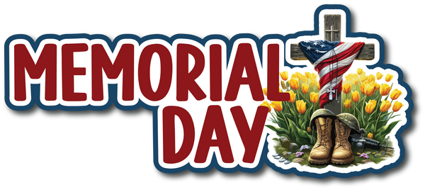 Memorial Day - Scrapbook Page Title Sticker