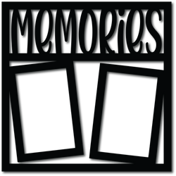 Memories - 2 Vertical Frames - Scrapbook Overlay - Digital Cut File - SVG - INSTANT DOWNLOAD