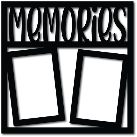 Memories - 2 Vertical Frames - Scrapbook Overlay - Digital Cut File - SVG - INSTANT DOWNLOAD