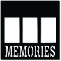Memories - 3 Frames - Scrapbook Overlay - Digital Cut File - SVG - INSTANT DOWNLOAD
