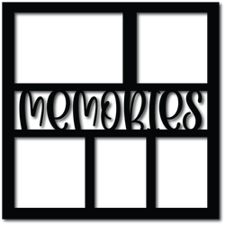 Memories - 5 Frames - Scrapbook Overlay - Digital Cut File - SVG - INSTANT DOWNLOAD