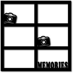 Memories - 6 Frames - Scrapbook Overlay - Digital Cut File - SVG - INSTANT DOWNLOAD
