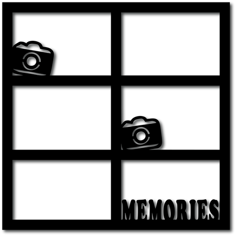 Memories - 6 Frames - Scrapbook Overlay - Digital Cut File - SVG - INSTANT DOWNLOAD
