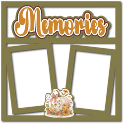 Memories - 2 Frames - Scrapbook Page Layered Overlay Kit