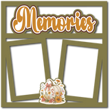 Memories - 2 Frames - Scrapbook Page Layered Overlay Kit