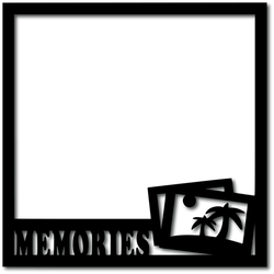 Memories - Tropical - Scrapbook Overlay - Digital Cut File - SVG - INSTANT DOWNLOAD