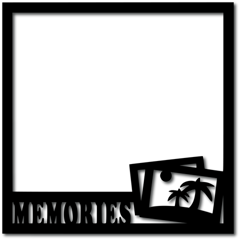 Memories - Tropical - Scrapbook Overlay - Digital Cut File - SVG - INSTANT DOWNLOAD