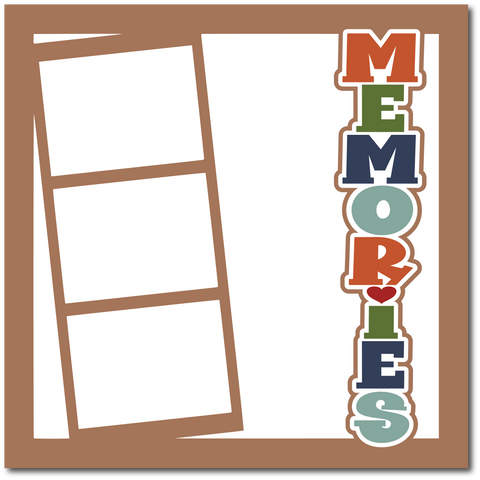 Memories - Printed Premade Scrapbook Page 12x12 Layout