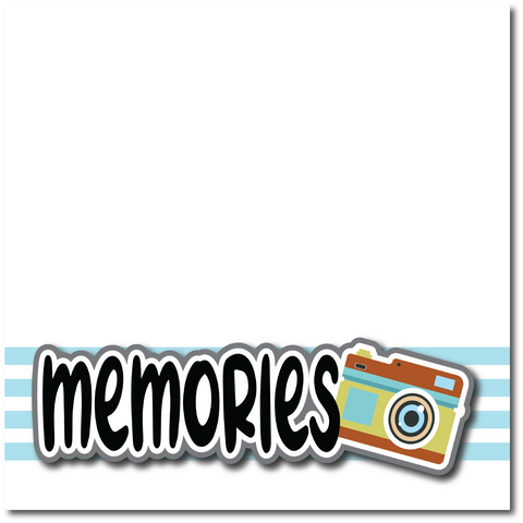 Memories - Printed Premade Scrapbook Page 12x12 Layout