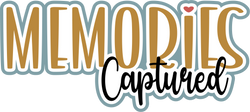 Memories Captured - Scrapbook Page Title Die Cut