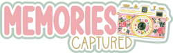 Memories Captured - Scrapbook Page Title Die Cut