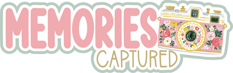 Memories Captured - Scrapbook Page Title Die Cut