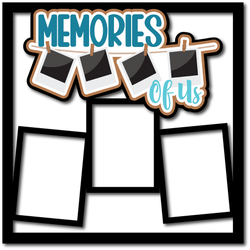 Memories of Us - 3 Frames - Scrapbook Page Layered Overlay Kit