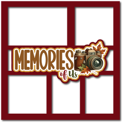 Memories of Us - 5 Frames - Scrapbook Page Layered Overlay Kit