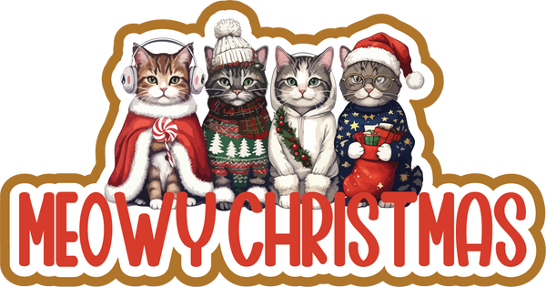 Merry Christmas - Scrapbook Page Title Die Cut