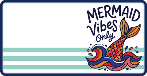 Mermaid Vibes Only   - Scrapbook Page Title Die Cut