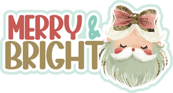 Merry & Bright - Scrapbook Page Title Sticker