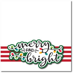 Merry & Bright - Printed Premade Scrapbook Page 12x12 Layout