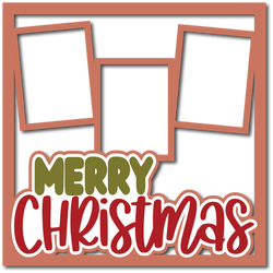 Merry Christmas - 3 Frames - Layered Overlay - Digital Cut File - SVG - INSTANT DOWNLOAD