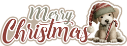 Merry Christmas - Scrapbook Page Title Sticker