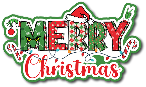 Merry Christmas - Scrapbook Page Title Sticker