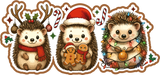 Merry Christmas - Hedgehogs - Scrapbook Double Page Kit