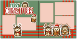 Merry Christmas - Hedgehogs - Scrapbook Double Page Kit