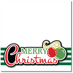 Merry Christmas - Printed Premade Scrapbook Page 12x12 Layout