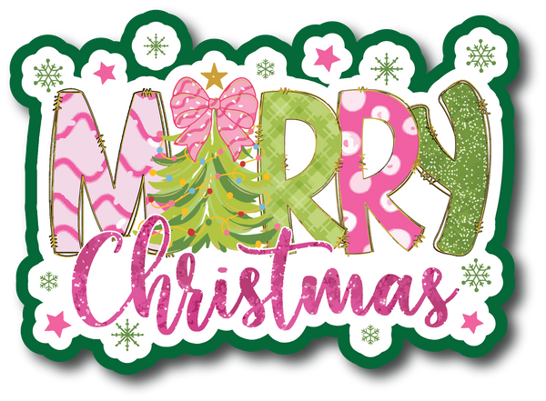 Merry Christmas - Scrapbook Page Title Sticker